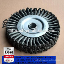 250mm Four Row Standard Twist Knot Wire Wheel Brush for Weld Cleaning